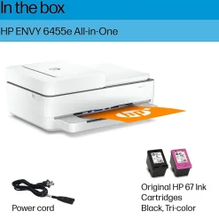 HP ENVY 6455e Wireless Color Inkjet Printer, All-In-One, Print, Scan, Copy (223R1A#B1H)