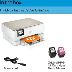 HP ENVY Inspire 7255e Wireless Color Inkjet Printer, All-In-One, Print, Scan, Copy (1W2Y9A#B1H)