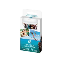 HP Glossy Zink Glossy Photo Paper, 2" x 3", 50 Sheets/Pack (HPIZ2X350)