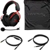 HP HyperX Cloud Alpha Noise Canceling Over-the-Ear Stereo Gaming Headset, 3.5mm, Black/Red (4P5L1AA)