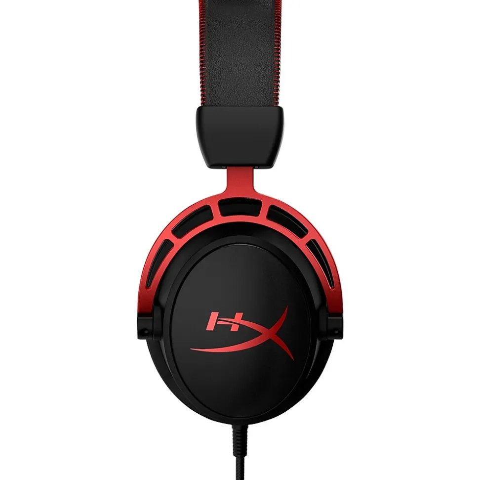 HP HyperX Cloud Alpha Noise Canceling Over-the-Ear Stereo Gaming Headset, 3.5mm, Black/Red (4P5L1AA)