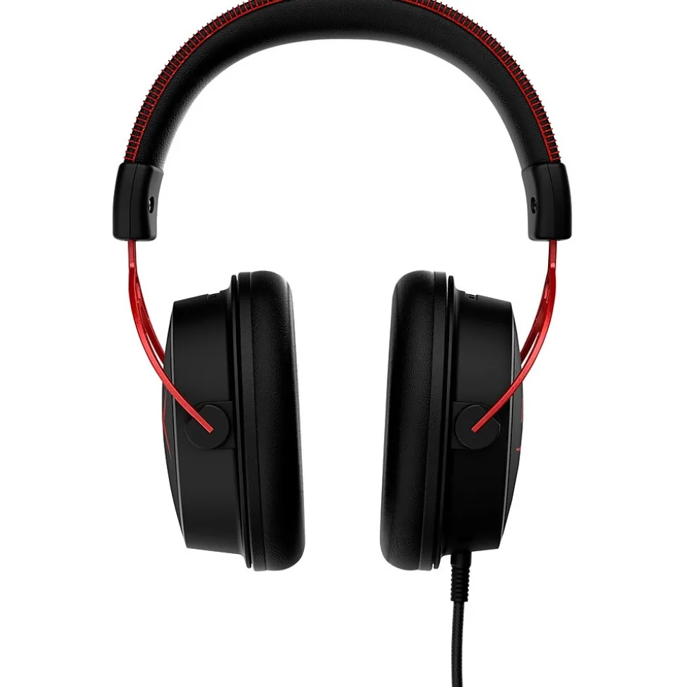 HP HyperX Cloud Alpha Noise Canceling Over-the-Ear Stereo Gaming Headset, 3.5mm, Black/Red (4P5L1AA)