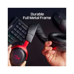 HP HyperX Cloud III Wireless Stereo Gaming Headset, USB Type-C, Black/Red (77Z46AA)