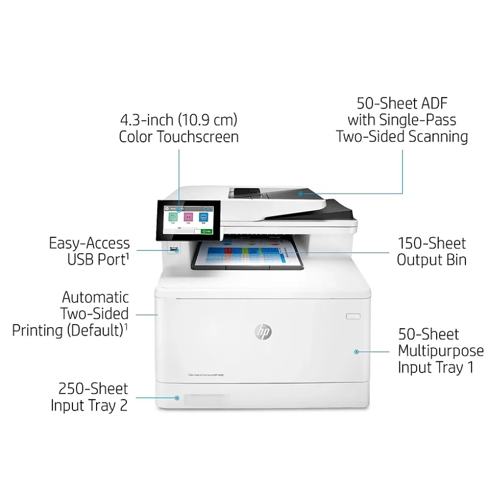 HP LaserJet Enterprise MFP M480f All-in-One Color Laser Printer 3QA55A#BGJ