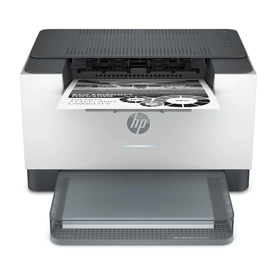 HP LaserJet M209dw Wireless Black & White Laser Printer, Single-Function, Print, Best for Home Office (6GW62F)