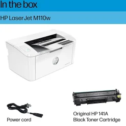 HP LaserJet M110w Wireless Black & White Printer, Best for Home Office (7MD66F)
