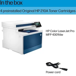HP LaserJet Pro LJP 4301fdw Wireless Color Laser Printer, All-In-One, Print, Scan, Copy, Fax (4RA82F)