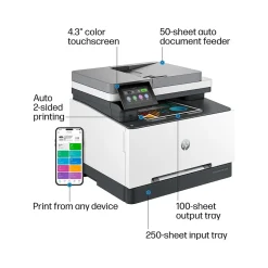 HP LaserJet Pro MFP 3301fdw Wireless All-in-One Color Laser Printer, Scanner, Copier, Fax, Best for Office (499Q5F)