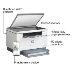 HP LaserJet Pro MFP M234dw Wireless Black & White Laser Printer, All-In-One, Print, Scan, Copy, Best for Home Office (6GW99F)