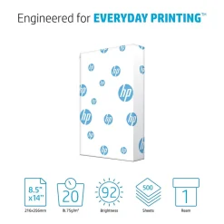 HP Office20 8.5" x 14" Multipurpose Paper, 20 lbs., 92 Brightness, 500 Sheets/Ream (HPC8514)
