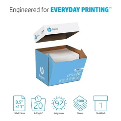 HP Office Quickpack 8.5" x 11" Multipurpose Paper, 20 lbs., 92 Brightness, 2500/Carton (HP2500S)