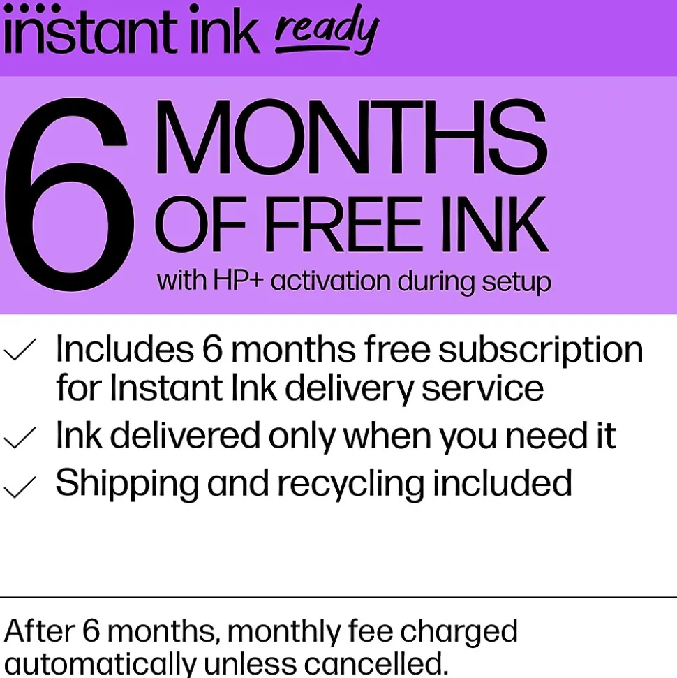 HP OfficeJet 9012e Wireless All-in-One Color Inkjet Printer, Duplex, Best for home office, 6 mo. Instant Ink with HP+ (1G5L4A)