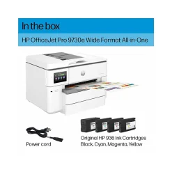 HP OfficeJet Pro 9730e Wide Format Wireless All-in-One Color Printer, Best for Office, 3 Months FREE INK with HP+ (537P6A)