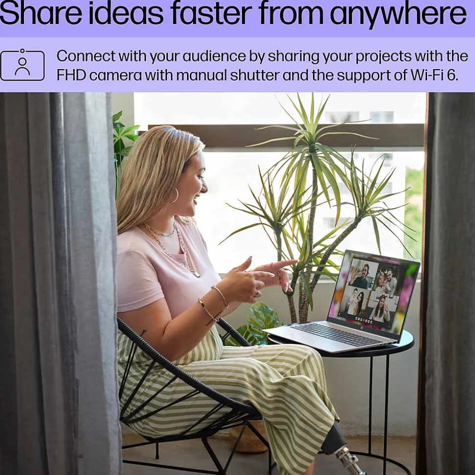 HP Pavilion 16" FHD AI Laptop, Intel Core Ultra 5-125U, 8GB RAM, 512GB SSD, Backlit Keyboard, Windows 11 Home