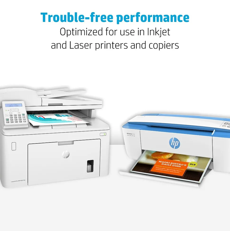 HP Premium24 8.5" x 11" Laser Paper, 24 lbs., 100 Brightness, 500 Sheets/Ream (HPJ1124)