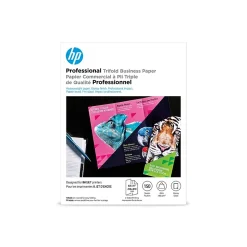 HP Professional Tri-Fold Business Paper, Glossy, 8.5" x 11", 150 Sheets/Pack (4WN12A)