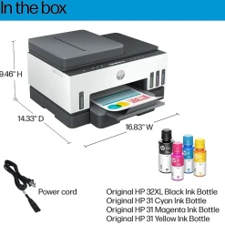 HP Smart Tank 7301 Wireless All-in-One Color Ink Tank Printer Scanner Copier, 2 years ink included (28B70A)