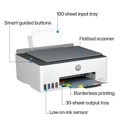 HP Smart Tank 5101 Wireless All-in-One Color Ink Tank Printer Scanner Copier, 2 years ink included (1F3Y0A)