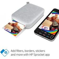 HP Sprocket 200 Wireless Color Inkjet Printer, Single-Function, Print (HPISPW)