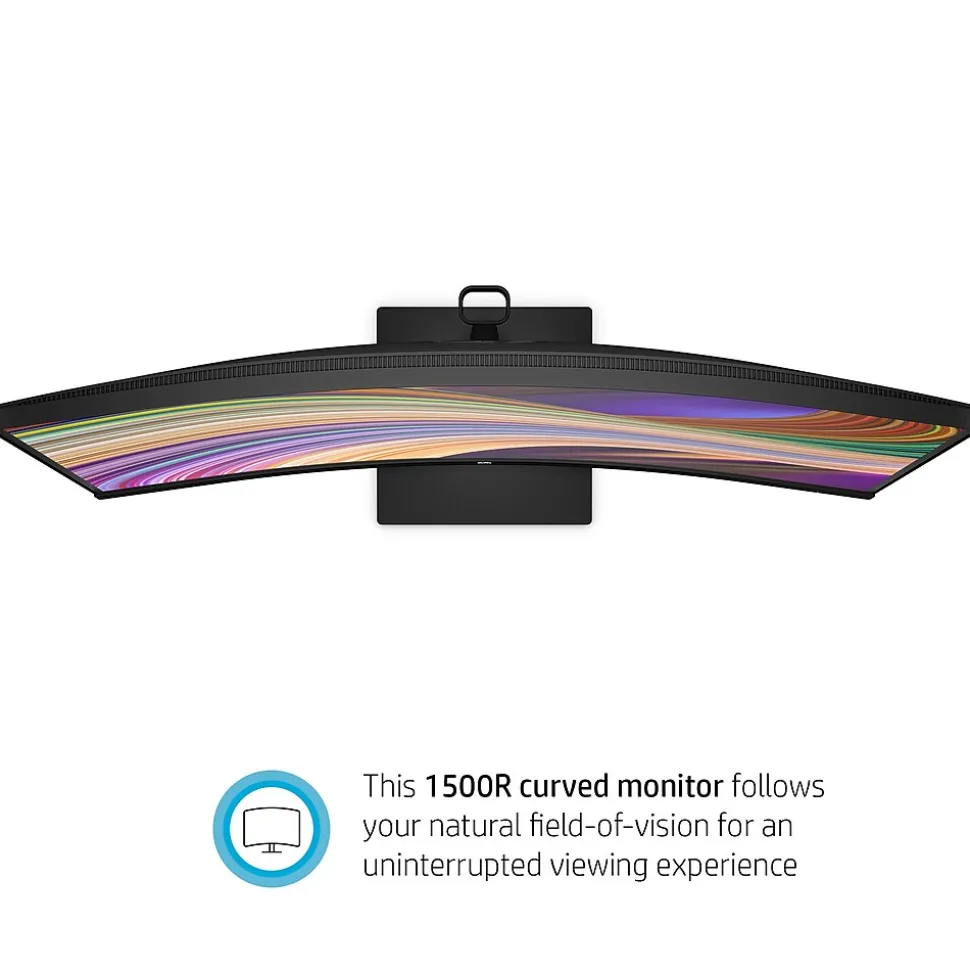 HP V27c G5 27" Curved LCD Monitor, Black (65P60AA#ABA)