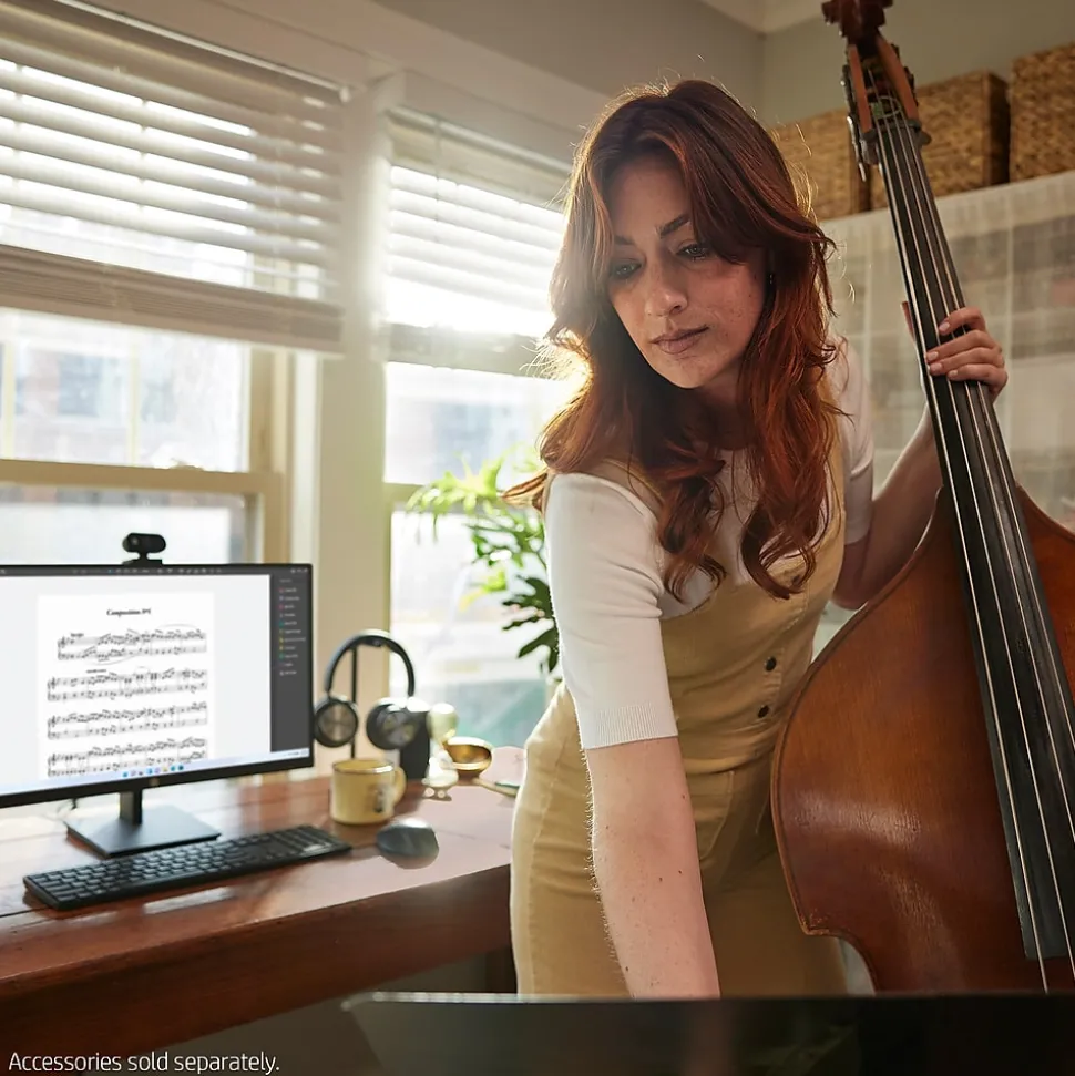 HP V24i G5 24" LCD Monitor, Black (65P58AA#ABA)