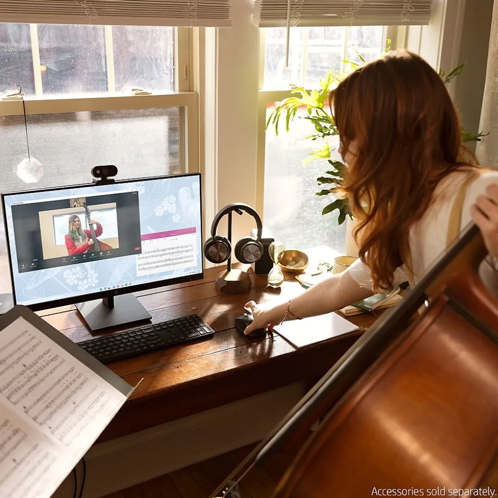 HP V24i G5 24" LCD Monitor, Black (65P58AA#ABA)