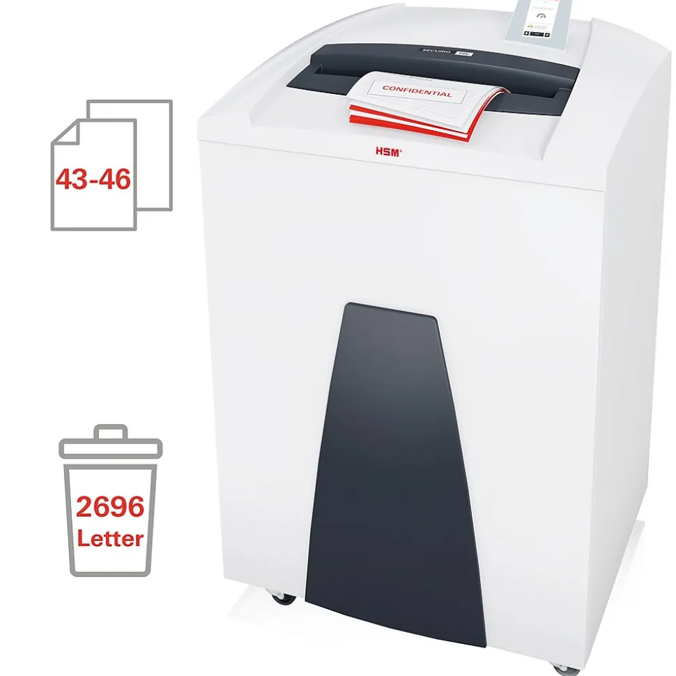 HSM SECURIO P44ic 46-Sheet Cross-Cut Multi-Media Shredder (1873)