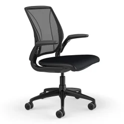 Humanscale Diffrient World Ergonomic Fabric/Mesh Swivel Task Chair, Black (W11BM10CF10SHNSC)
