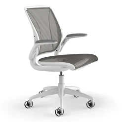 Humanscale Diffrient World Ergonomic Mesh Swivel Task Chair, White/Black (W11BN10N10SHNSC)
