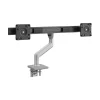 Humanscale M8.1 Adjustable Dual Monitor Arm, Up to 28" Monitors, Silver (M82CBS)