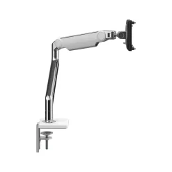 Humanscale M2.1 Adjustable Monitor Arm, Polished Aluminum/White (M21CMWBTB.WFH)