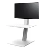 Humanscale QuickStand Eco 28"W Manual Rectangular Adjustable Standing Portable Desk for Single Monitor, White (QSE2SMW)