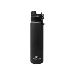 HYDRAFLOW Hybrid Stainless Steel Vacuum Insulated Dual Lid Bottle, 25 oz., Black (300178)
