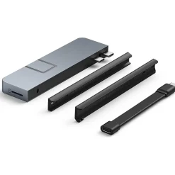 Hyper Products HyperDrive Duo Pro 7-Port USB Type-C Hub, Space Gray (HD575-GRAY)
