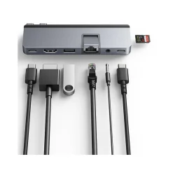 Hyper Products HyperDrive Duo Pro 7-Port USB Type-C Hub, Space Gray (HD575-GRAY)