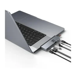 Hyper Products HyperDrive Duo Pro 7-Port USB Type-C Hub, Space Gray (HD575-GRAY)
