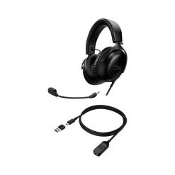 HyperX Cloud III Noise Canceling Over-the-Ear Stereo Gaming Headset, USB/3.5mm, Black (727A8AA)