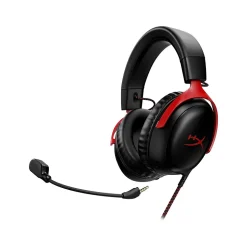 HyperX Cloud III Noise Canceling Stereo Gaming Headset, USB, 3.5mm, Black/Red (727A9AA)