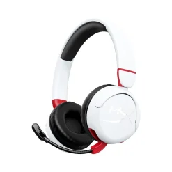 HyperX Cloud Mini Wireless Active Noise Canceling Bluetooth Gaming On Ear Headset, Chromebook Certified, White (7G8F2AA)