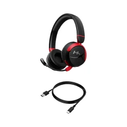 HyperX Cloud Mini Wireless Active Noise Canceling Bluetooth Gaming On Ear Headset, Chromebook Certified, Black (7G8F1AA)