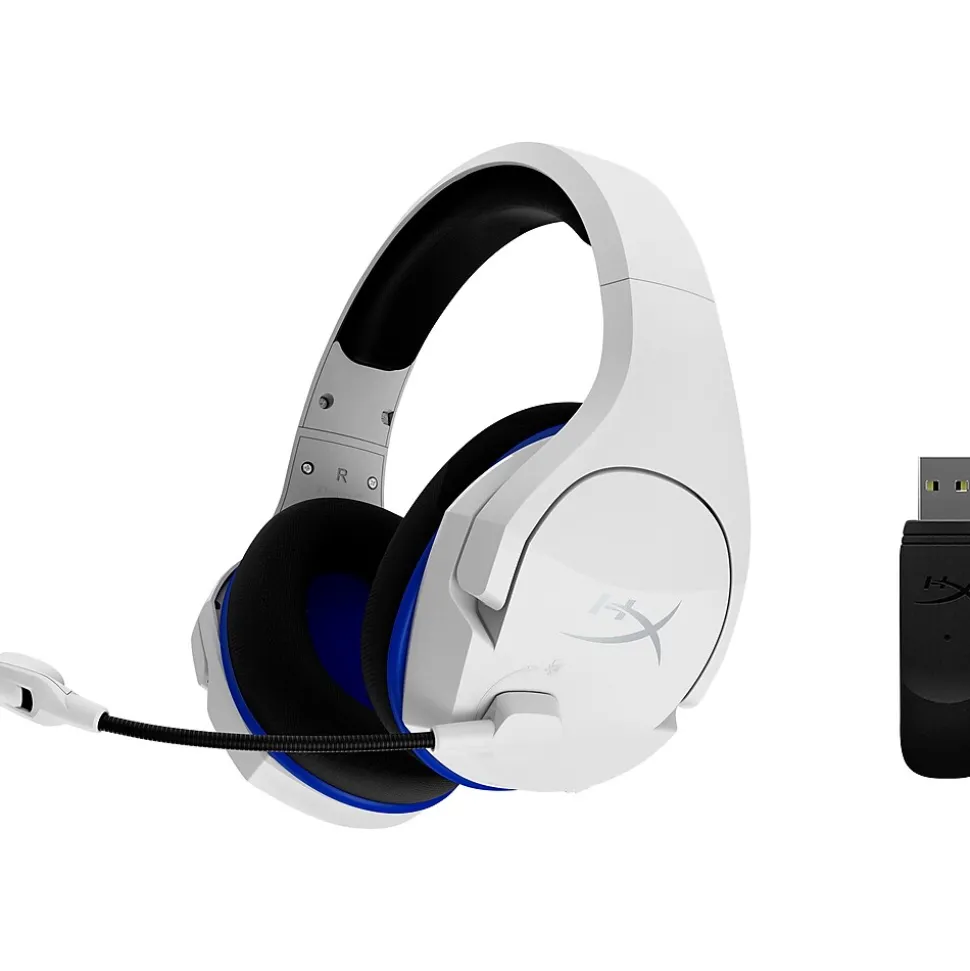 HyperX Cloud Stinger Core Wireless Noise Canceling Stereo Gaming Over-the-Ear Headset, White (4P5J1AA)