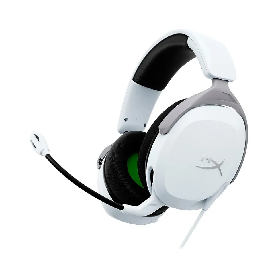 HyperX CloudX Stinger 2 Core Noise Canceling Gaming Headset, 3.5mm, White (6H9B7AA)