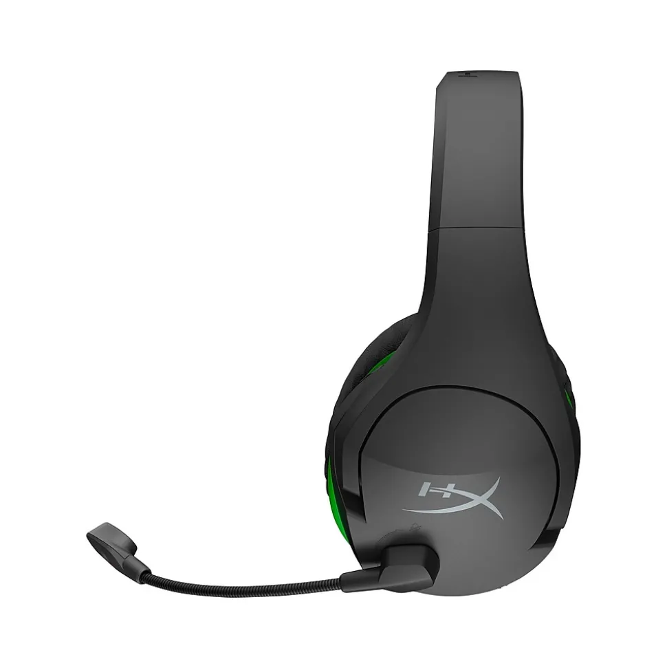 HyperX Cloudx Stinger Core Wireless Noise Canceling Stereo Gaming Over-the-Ear Headset, Black/Green (4P5J0AA)