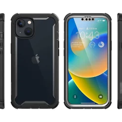 i-Blason Ares Black Case for iPhone 13/14 (iPhone2021/22-6.1-Ares-SP-Black)