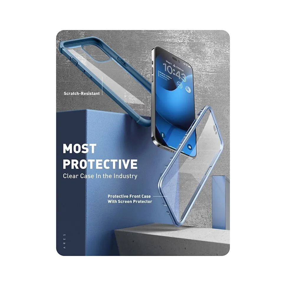 i-Blason Ares Blue Case for iPhone 14 Pro Max (iPhone2022Pro-6.7-Ares-SP-Azure)