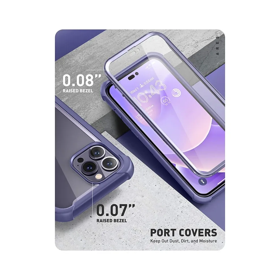 i-Blason Ares Deep Purple Case for iPhone 14 Pro Max (iPhone2022Pro-6.7-Ares-SP-Mauve)
