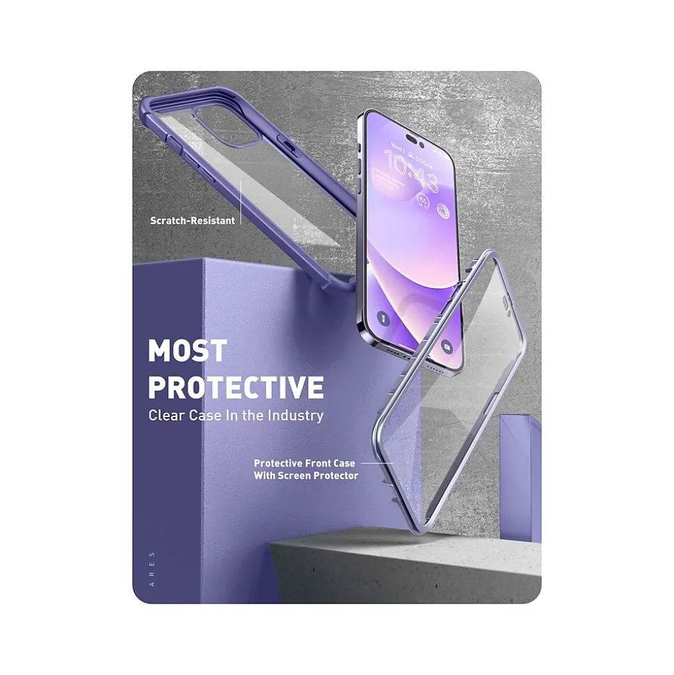 i-Blason Ares Deep Purple Case for iPhone 14 Pro Max (iPhone2022Pro-6.7-Ares-SP-Mauve)