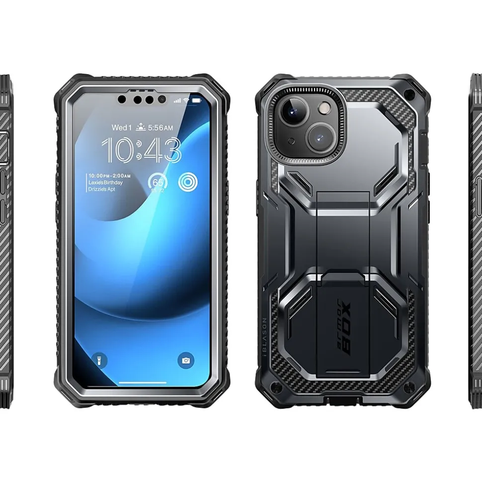 i-Blason Armorbox Black Rugged Case for iPhone 14 (iPhone2021/22-6.1-Armorbox-SP-Black)