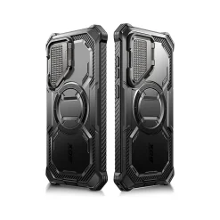 i-Blason ArmorBox MagSafe Rugged Case for Samsung Galaxy S24, Shock Absorbing, Black (GS24ABSPBK)