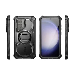 i-Blason ArmorBox MagSafe Rugged Case for Samsung Galaxy S24, Shock Absorbing, Black (GS24ABSPBK)